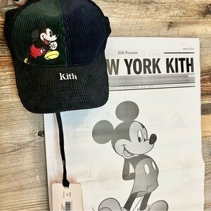 NWT 🆕 KITH x Mickey Corduroy Colorblock Hat/Cap (New, Rare)